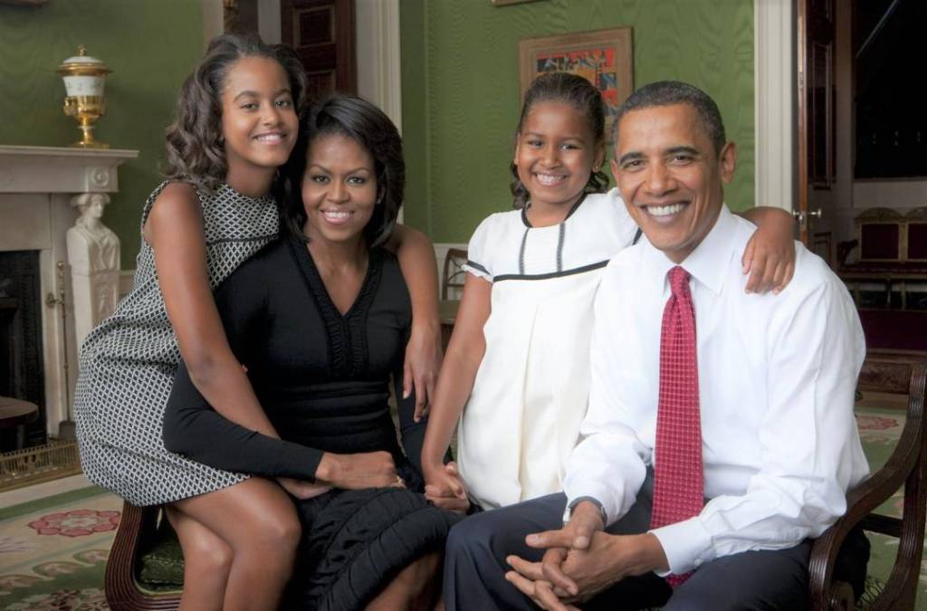 Barack and Michelle Obama family