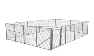 A galvanized dog kennel is really a rust problem and a drainage problem solved in steel and wire