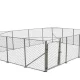 A galvanized dog kennel is really a rust problem and a drainage problem solved in steel and wire