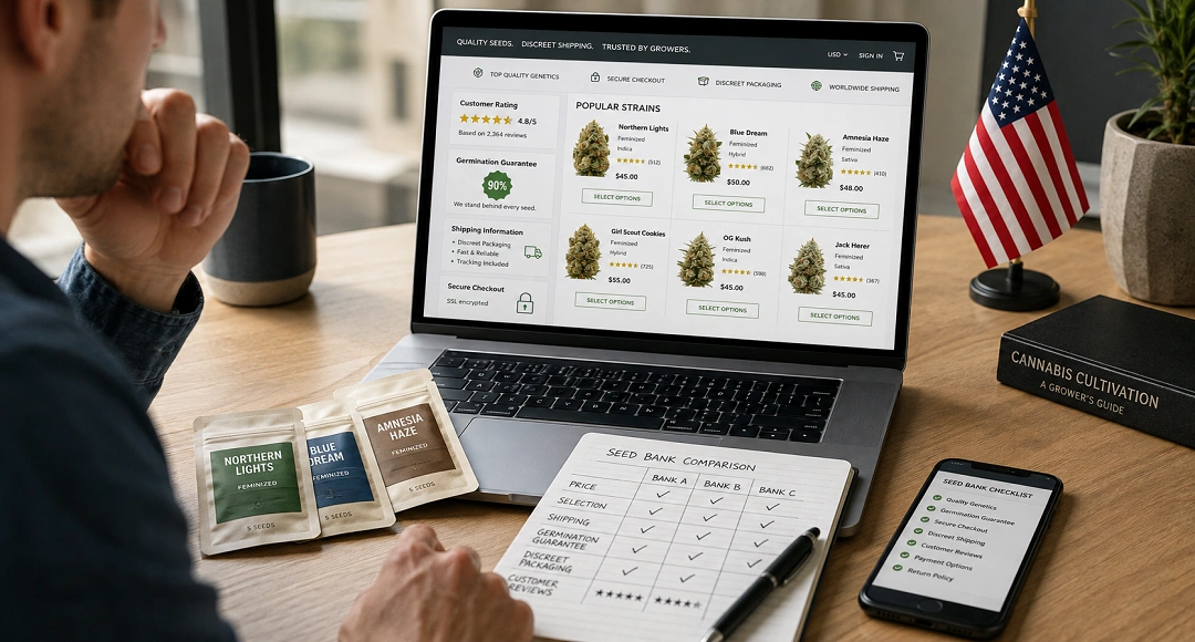 What should you look for when choosing an online seed bank?